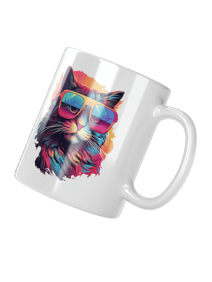 Hippster Cat | White Glossy Mug product image (2)