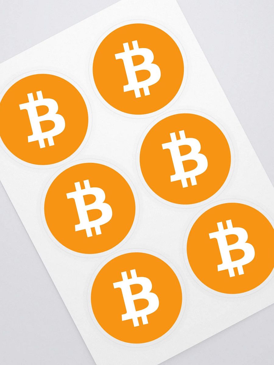 Bitcoin Kiss Cut Sticker Sheet (6-Pack) product image (3)