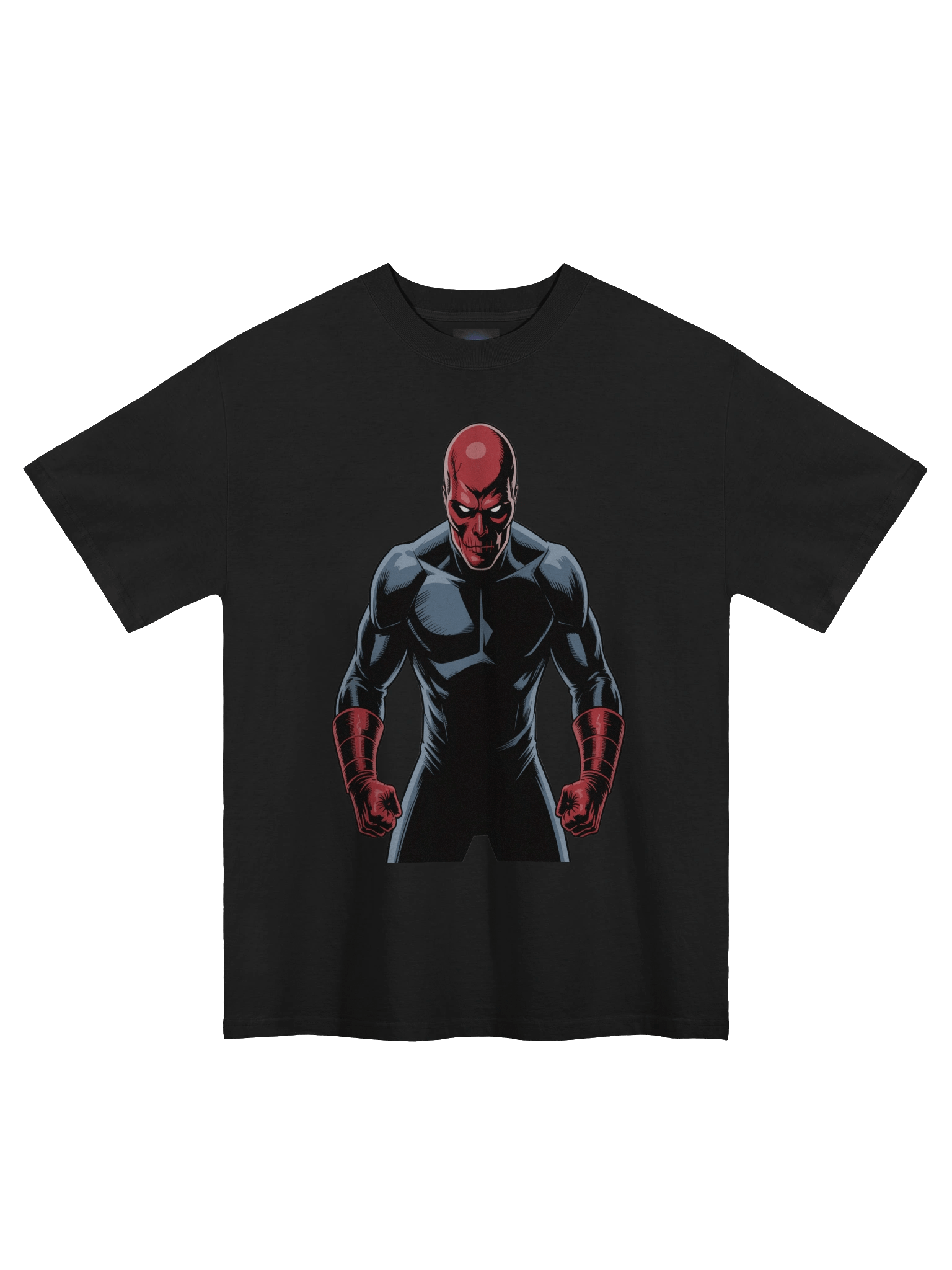 Crimson Armour: Red Skull Oversized Faded T-Shirt product image (3)