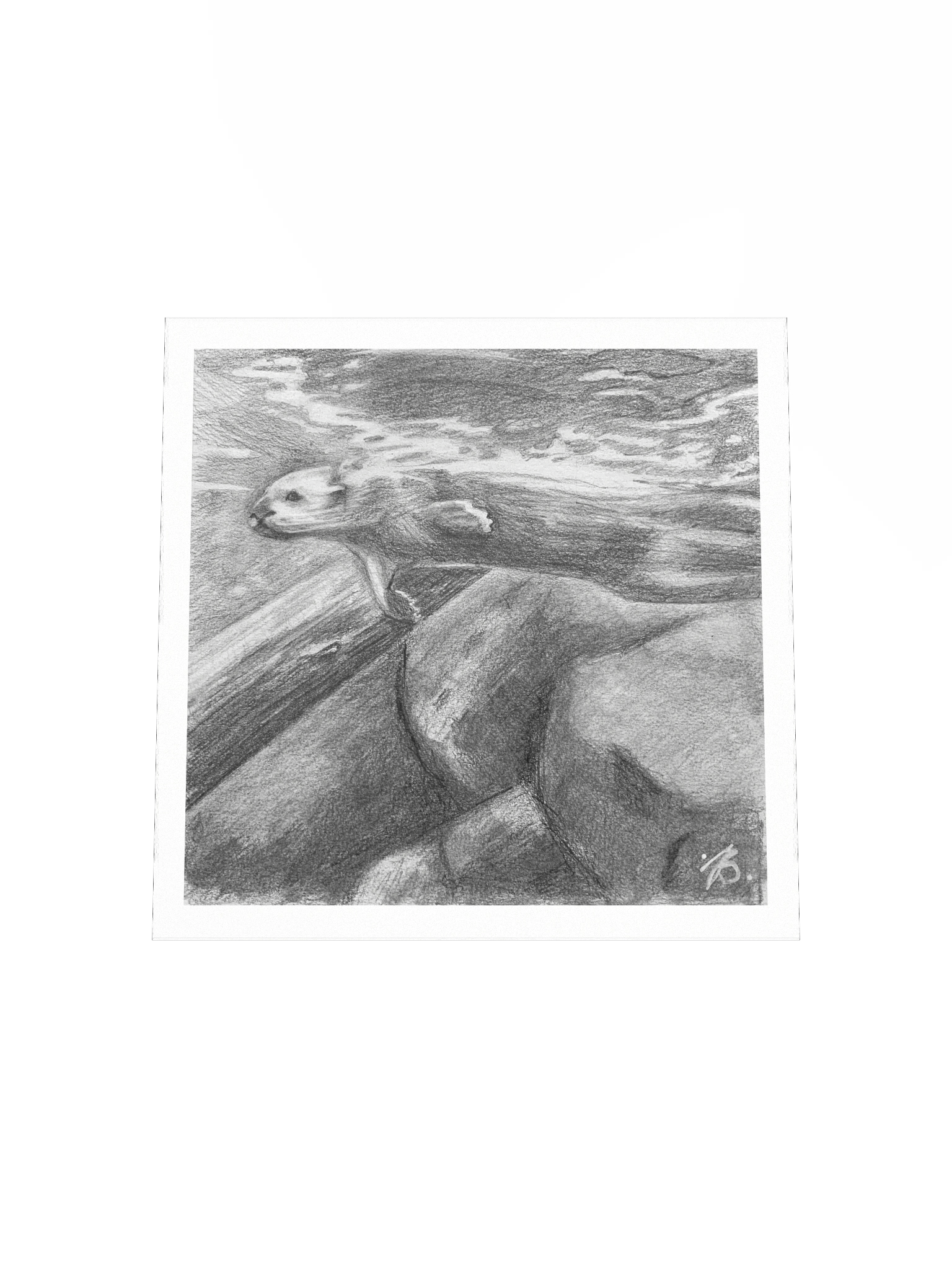 Otter Swimming — Premium Matte Poster product image (7)