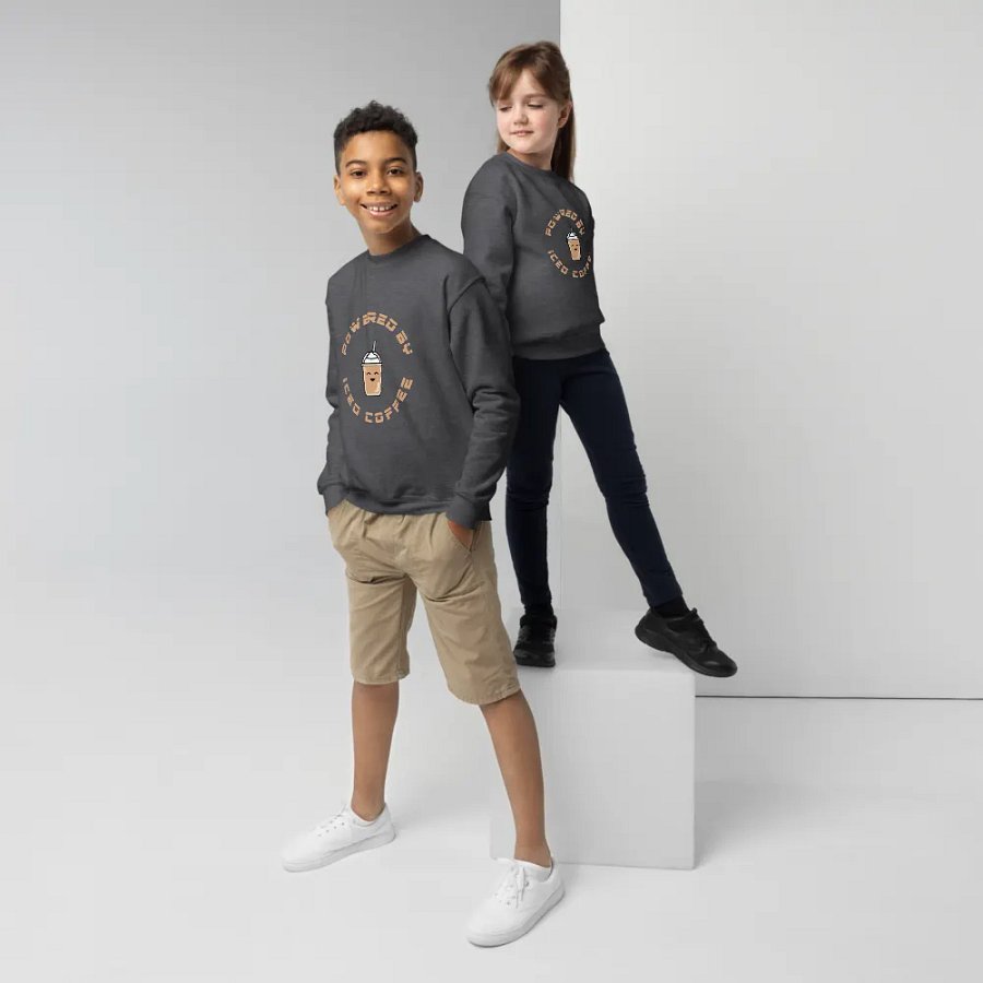 Youth Sweatshirt - Powered By Iced Coffee product image (5)