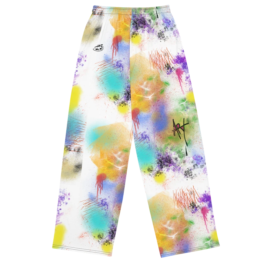 Splatter-Wear #4 Wide Unisex Pants/White product image (1)