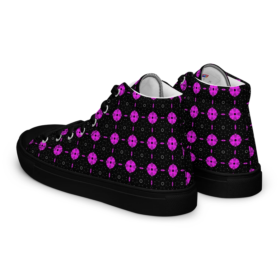 Abstract Pink Shapes Ladies Canvas Shoes High Tops product image (3)