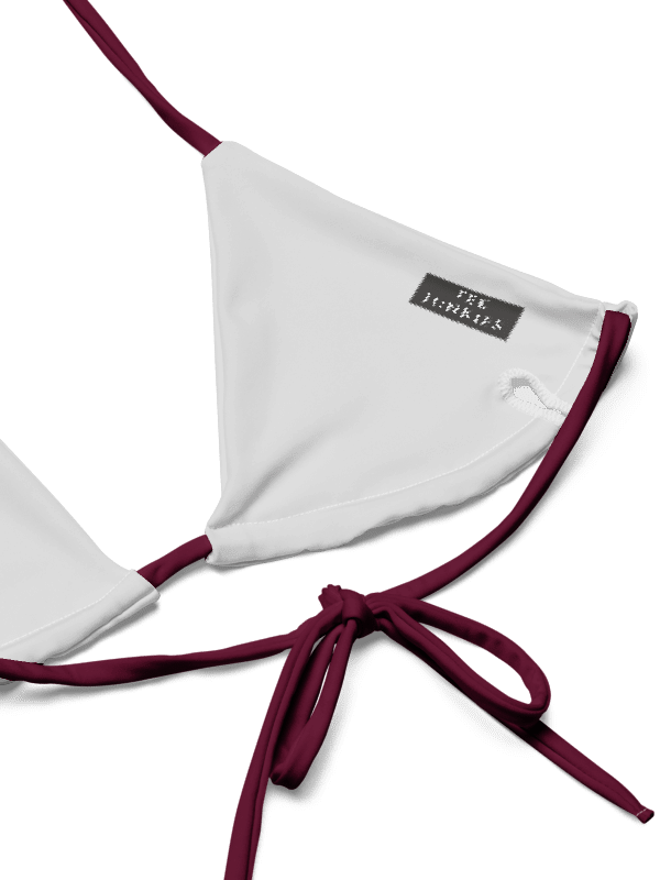 Low Rise Cheeky String Bikini, Maroon Bottoms product image (7)