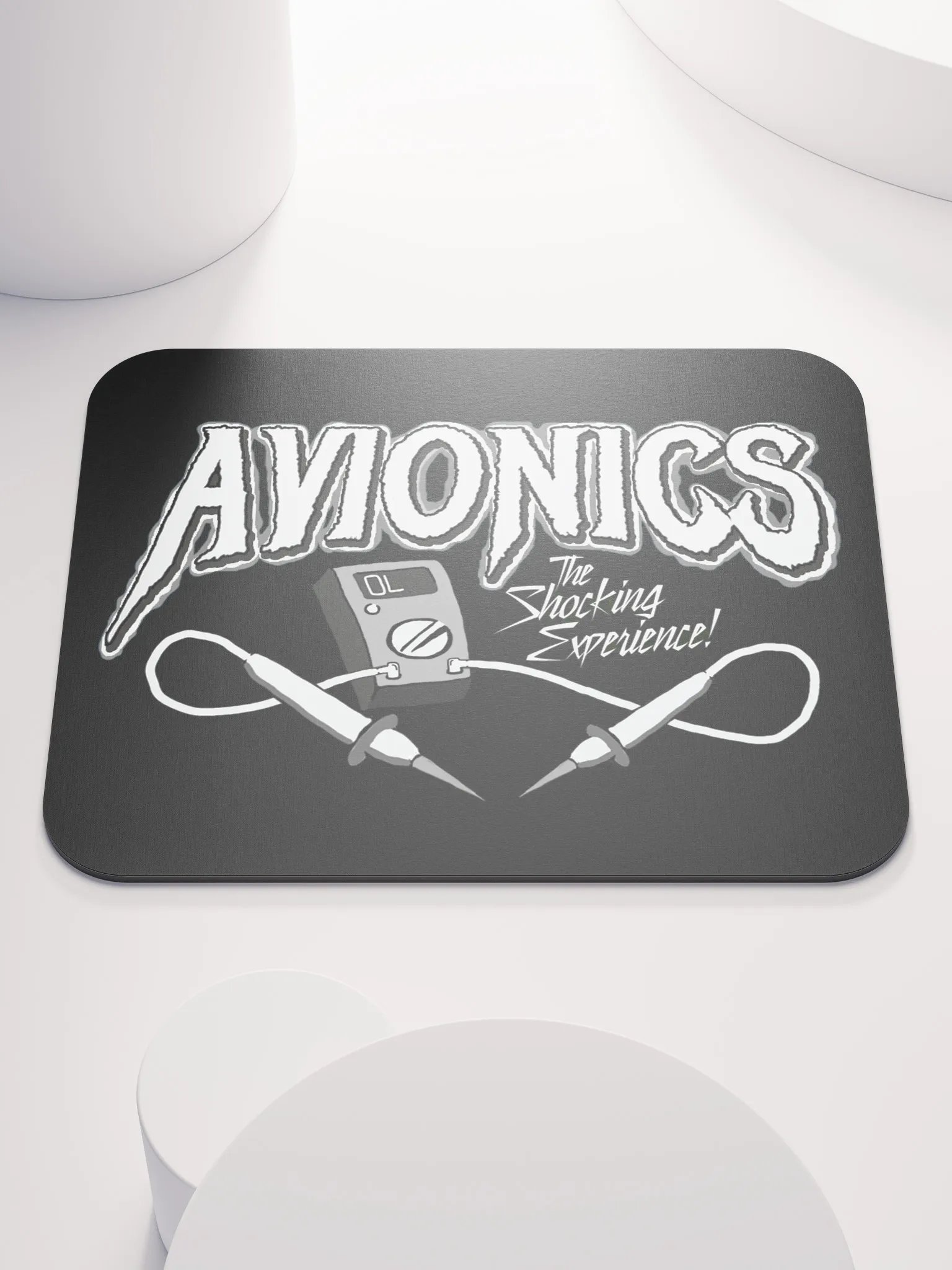 "AVIONICS" B/W Mousepad product image (1)