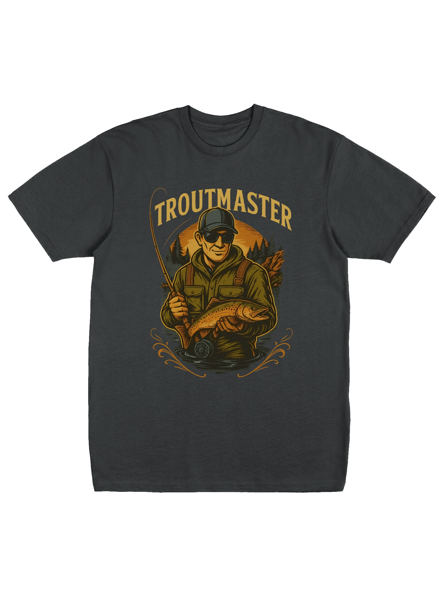 Trout Fishing T-Shirt – Troutmaster Trophy Trout Angler Tee for Fishermen product image (1)