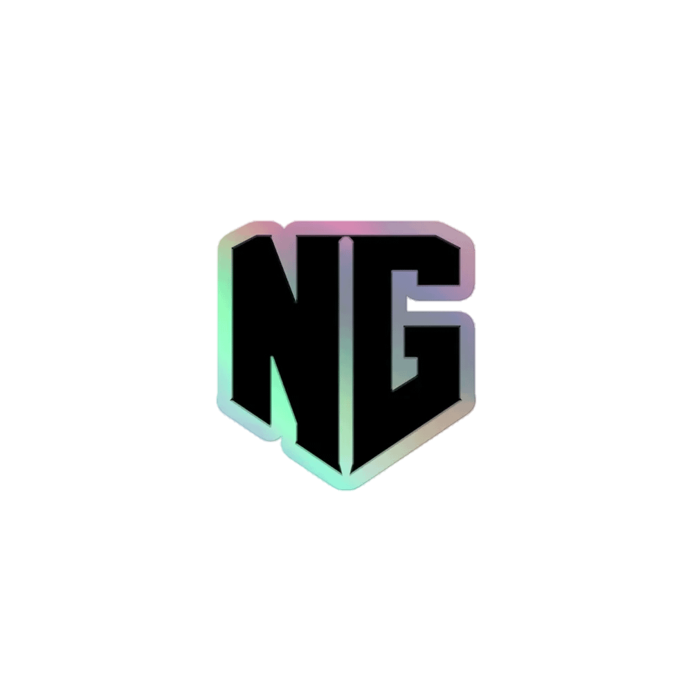 N.E.W. Gaming - Black Logo Holographic Sticker product image (1)