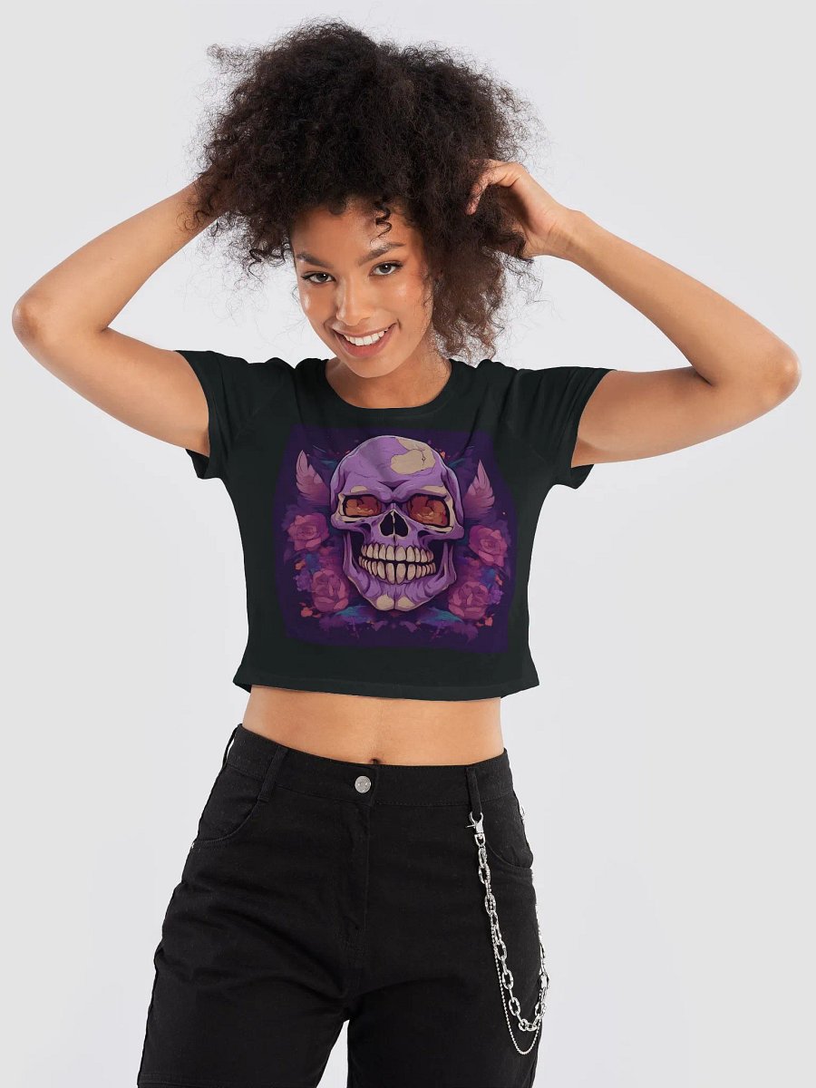 Gothic Rose Skull Crop Tee product image (1)