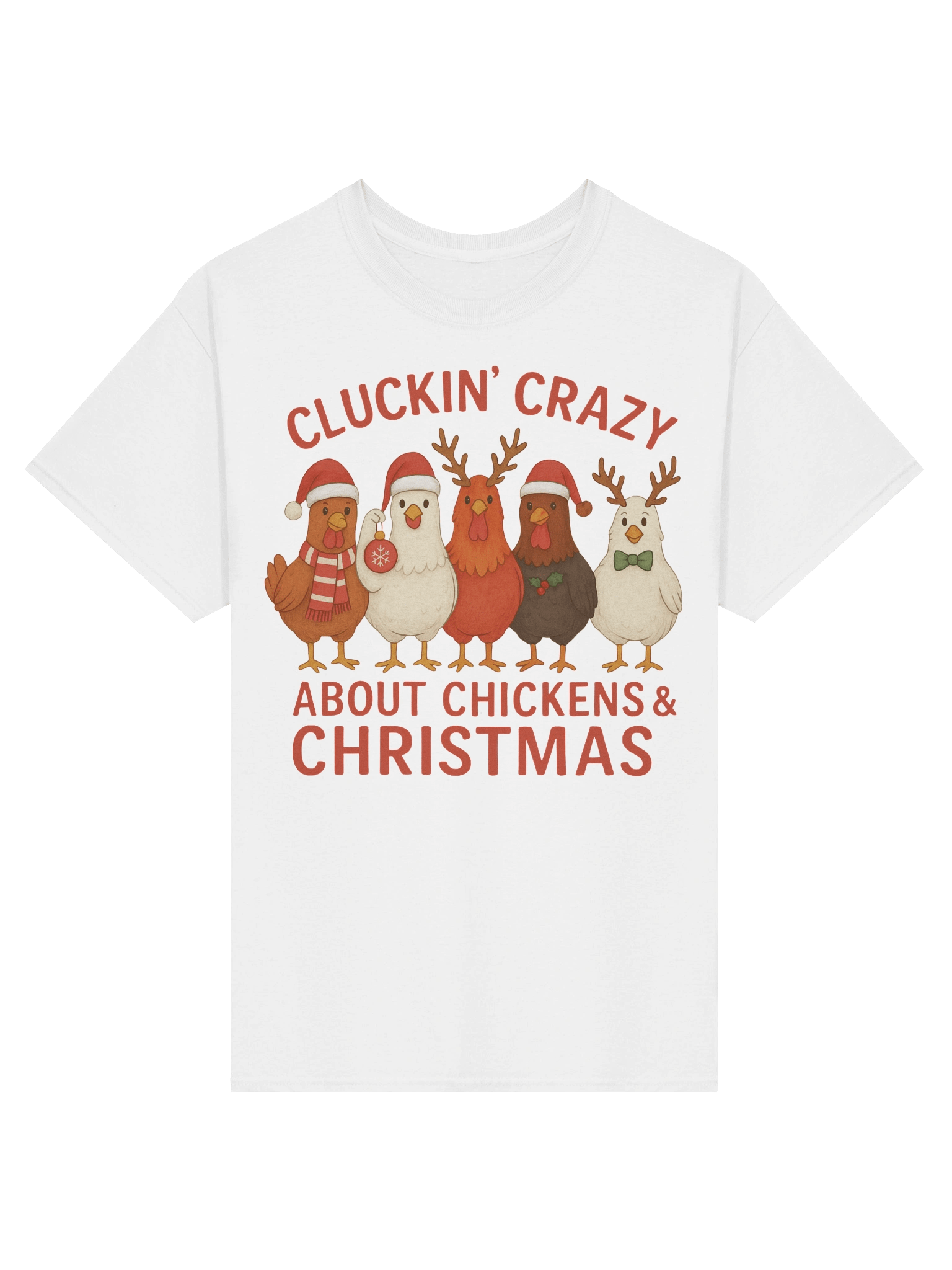 Cluckin' Christmas Chickens T-Shirt product image (1)