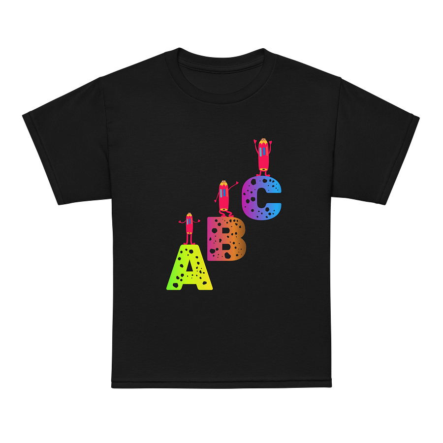 Colorful Cartoon Alphabet Kids Tee product image (15)