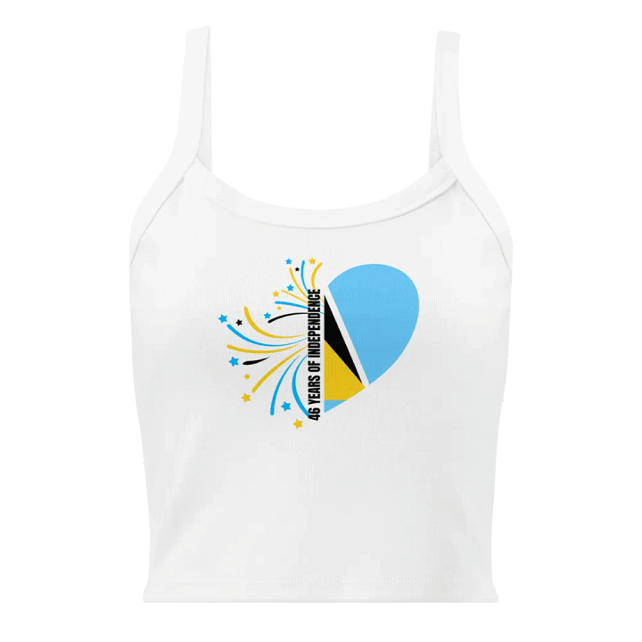 St. Lucia Heart Flag Celebration Tank Top product image (11)