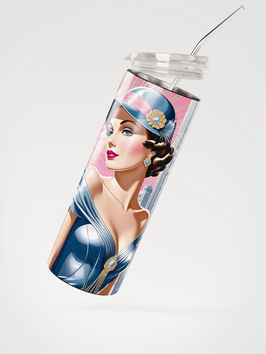 Art Deco Flapper Girl 20 oz Skinny Stainless Steel Tumbler - v1 product image (4)