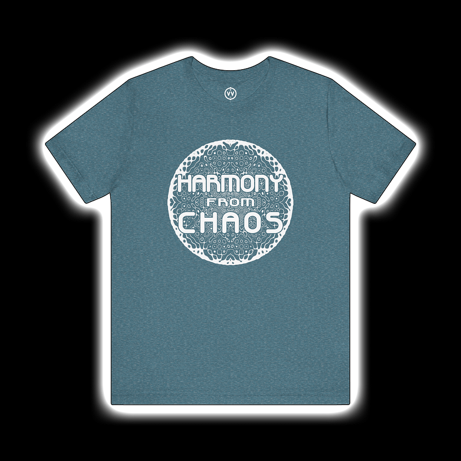 Modular Synth Musician T-Shirt - Harmony From Chaos (Cymatics Sound Designer) WHITE PRINT product image (1)