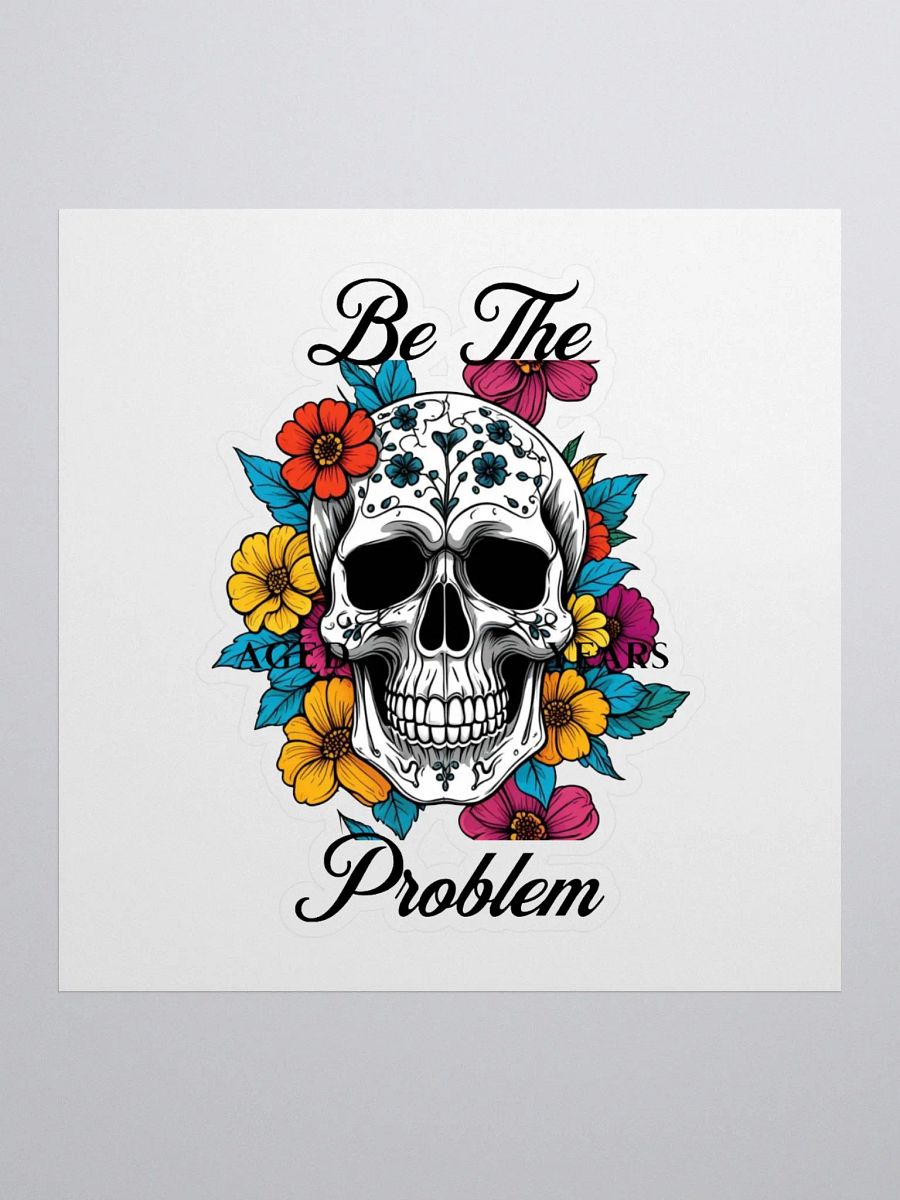 Floral Skull Kiss Cut Stickers product image (1)