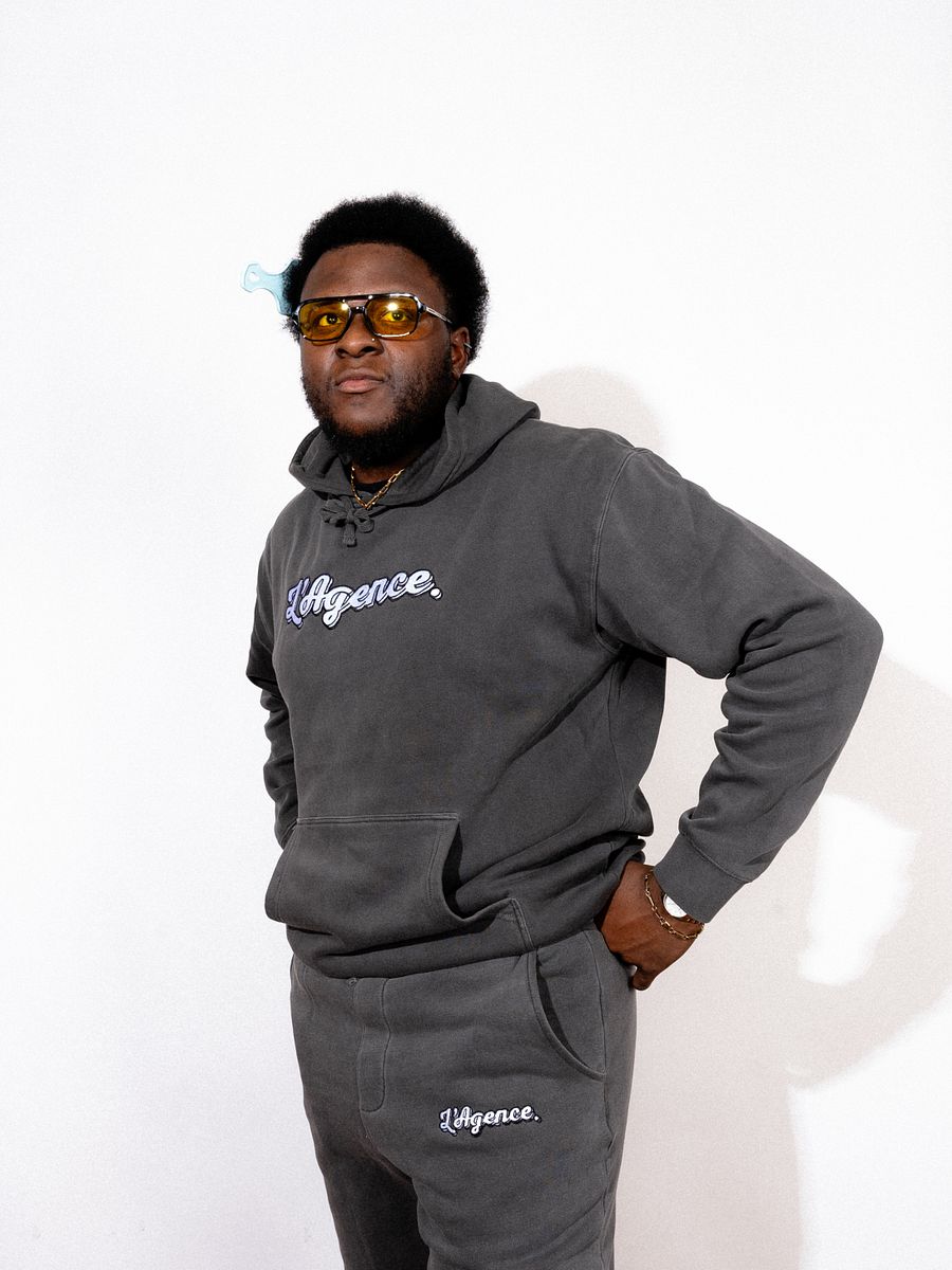 L'AGENCE EMBROIDERED HOODIE BLACK product image (2)