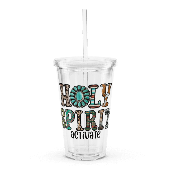 Holy Spirit Activate - Double Wall Clear Plastic Tumbler product image (1)