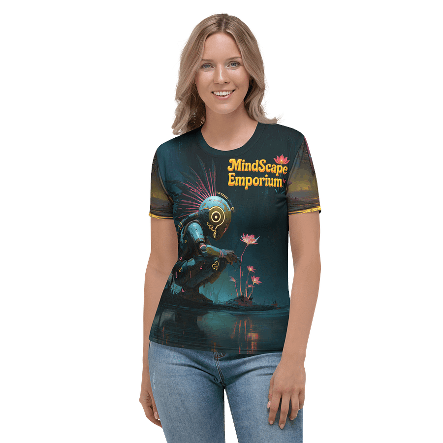 Neon Bloom – Mindscape Emporium Tech-Nature Fusion Tee product image (1)