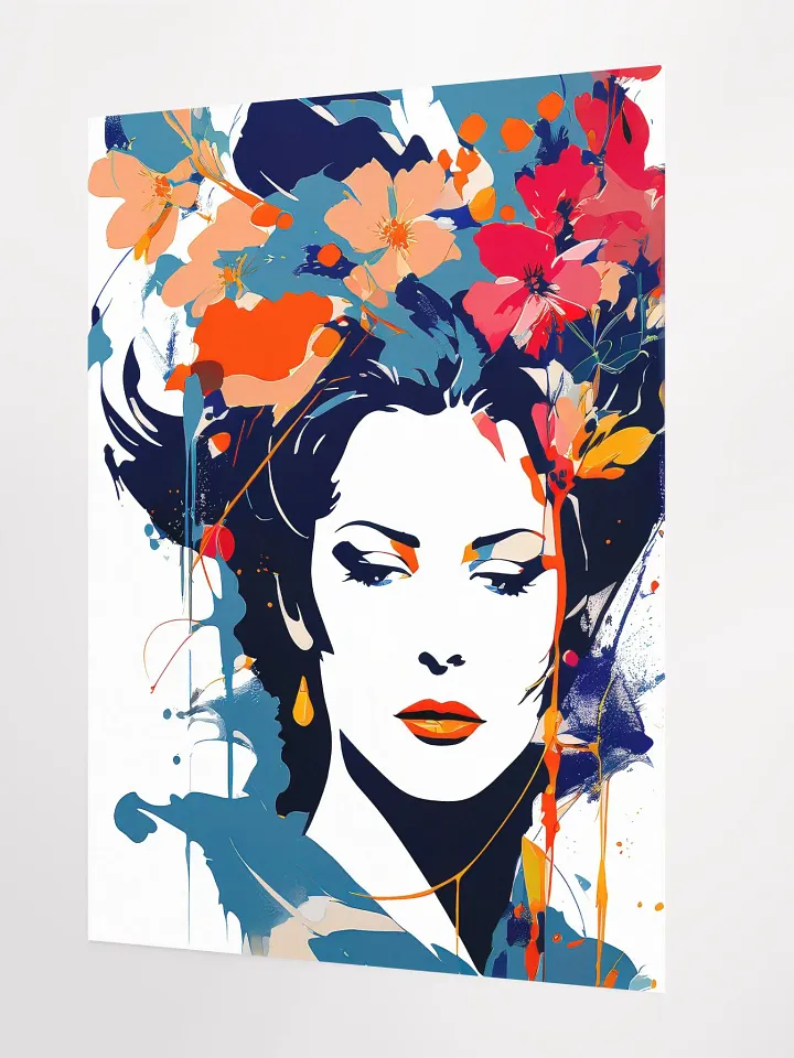 Abstract Woman v4 - Vintage Style Poster - Girly - Medium Size 18x24 Inches product image (2)