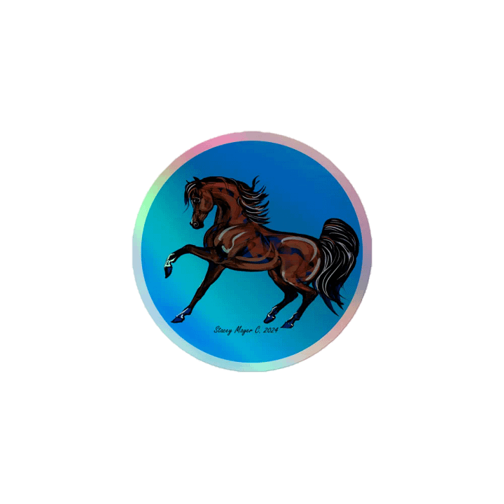 Dancing Arabian Horse Holographic Sticker Sheet product image (1)