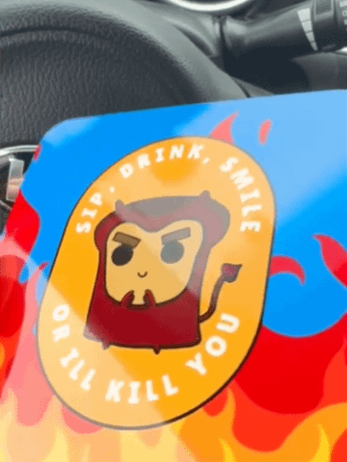 Sip, Drink, SMILE passive aggressive coaster product image (1)
