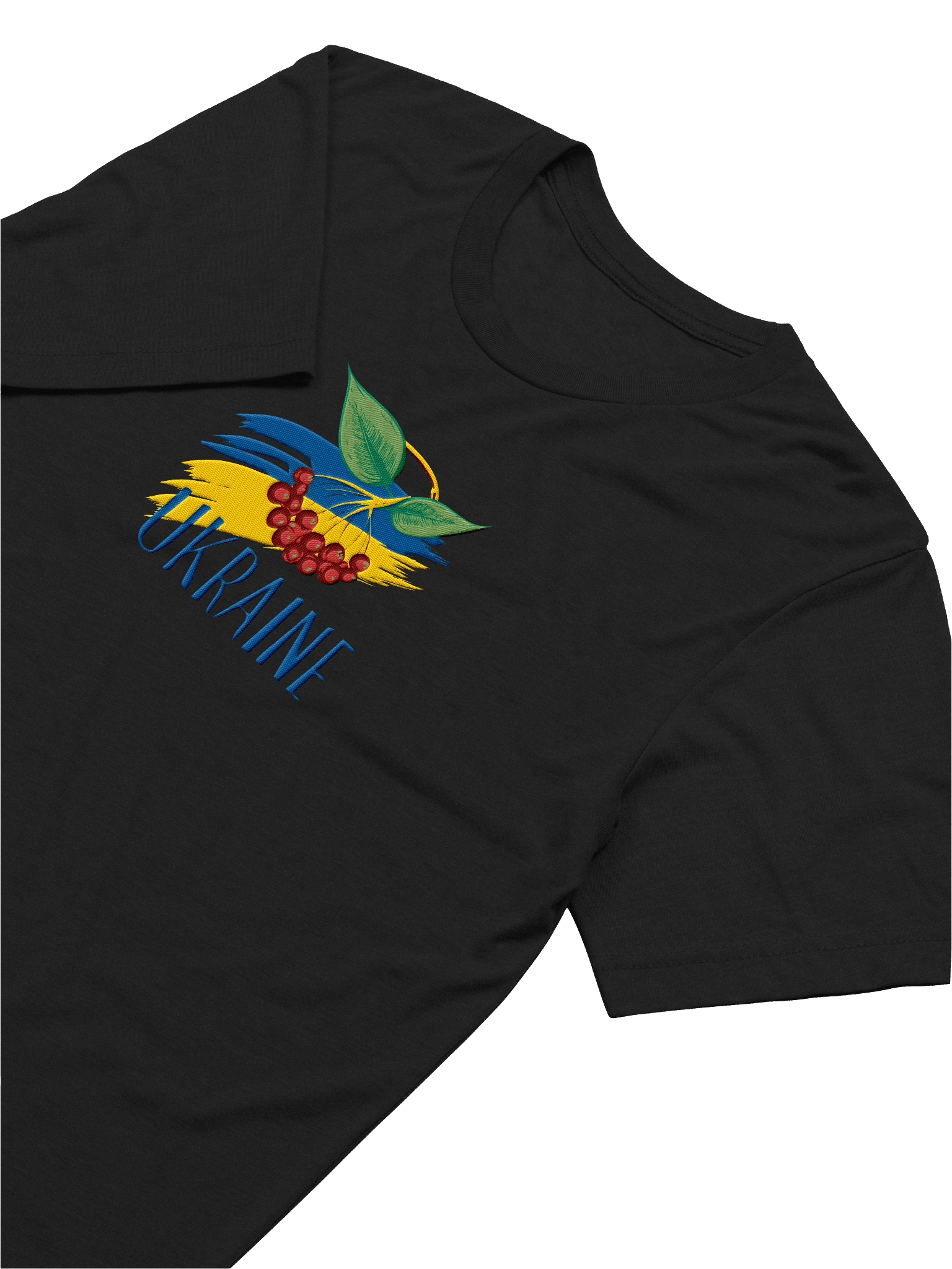 Ukraine Kalyna Red Berries Ukrainian Folk Symbol Heritage | Bella+Canvas Triblend Short Sleeve T-Shirt | Embroidered product image (62)