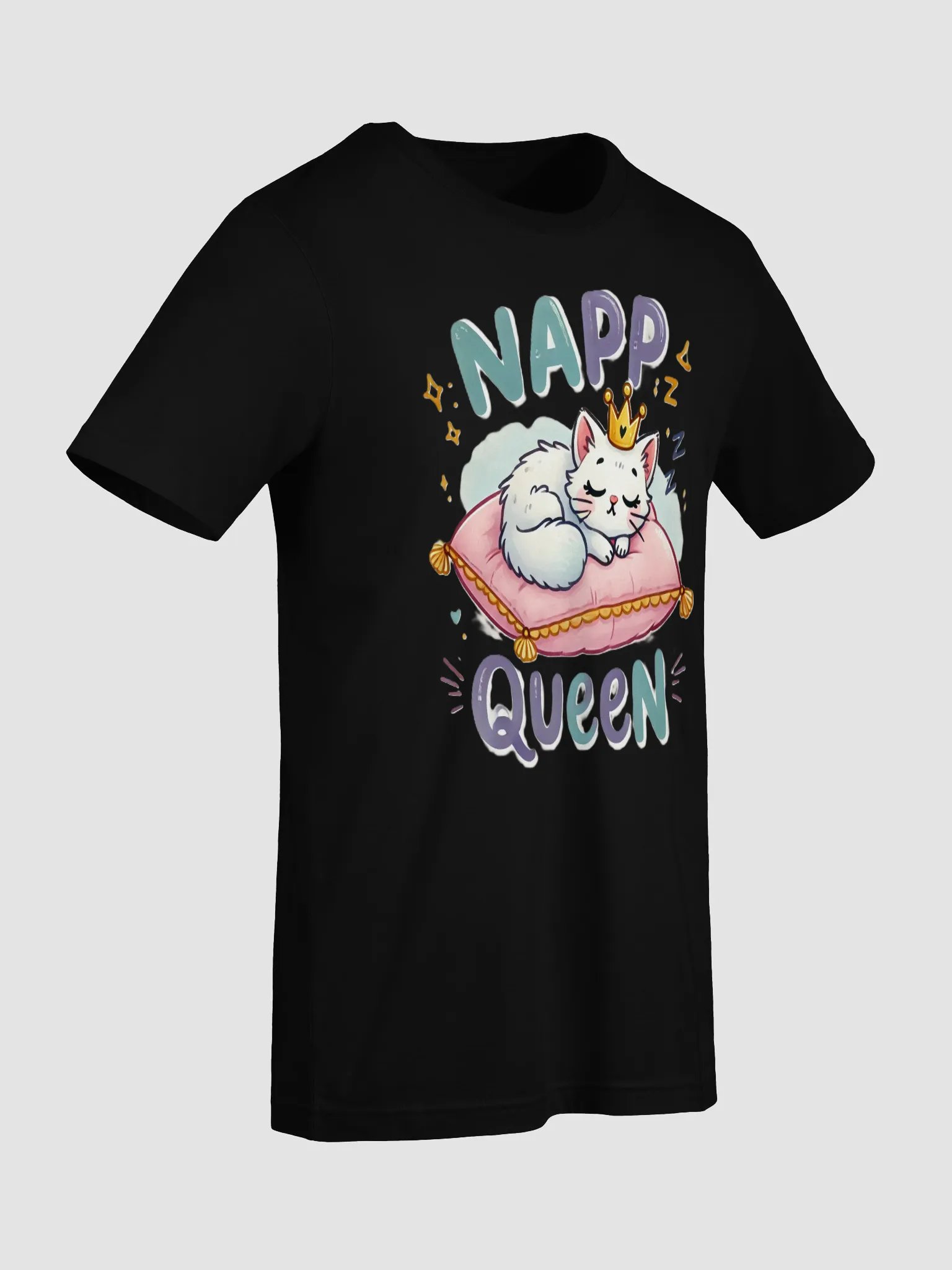 Napping Queen Cat T-Shirt product image (27)