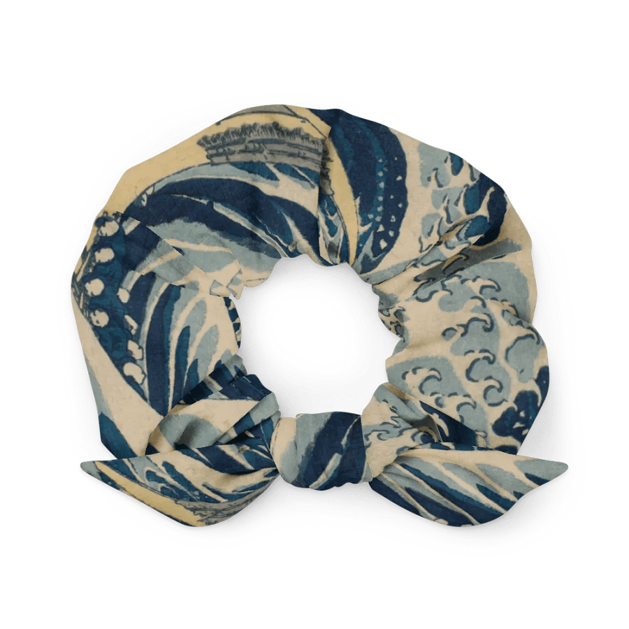 The Great Wave Fine Art Scrunchie with Bow product image (1)