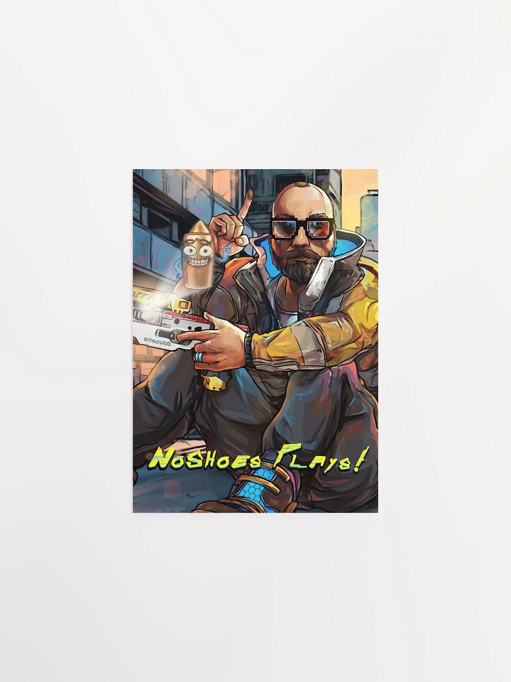 NoShoes Plays, but it's CyberPunk Poster product image (1)