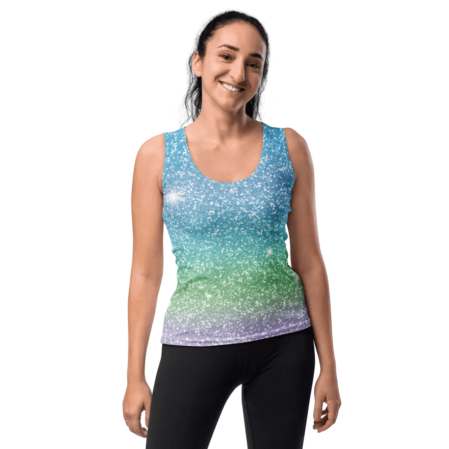 Glitter Unicorn Texture Design Tank Top (7) product image (10)