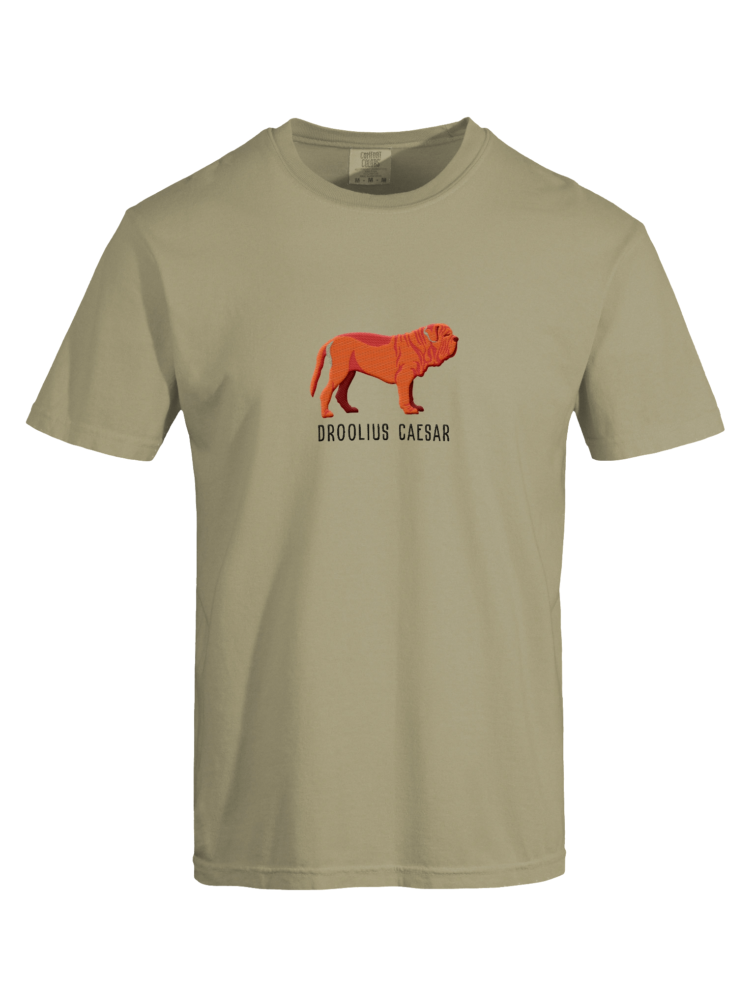 Droolius Caesar T-Shirt(Embroidered) of a Neapolitan Mastiff(Red) product image (38)