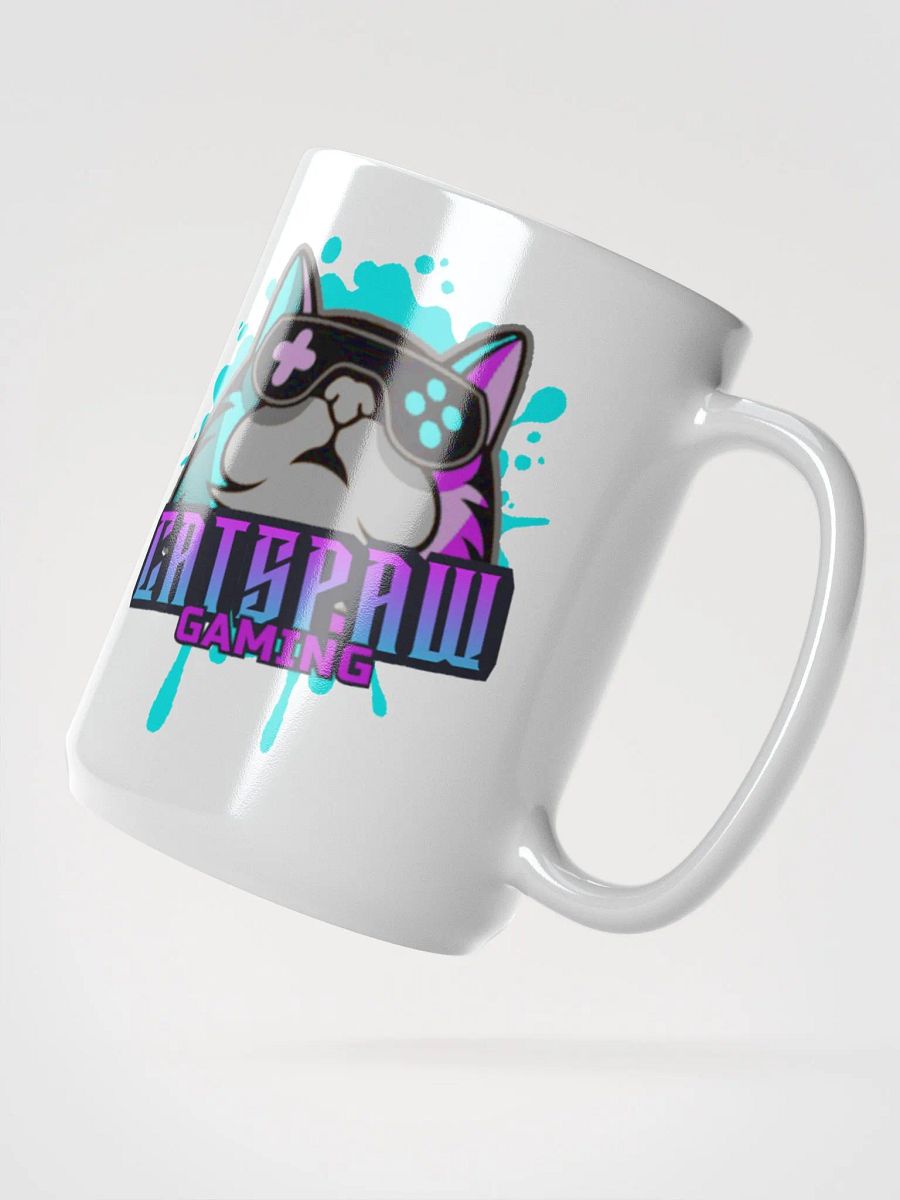 CatsPaw Gaming Logo White Glossy Mug 15 oz product image (1)