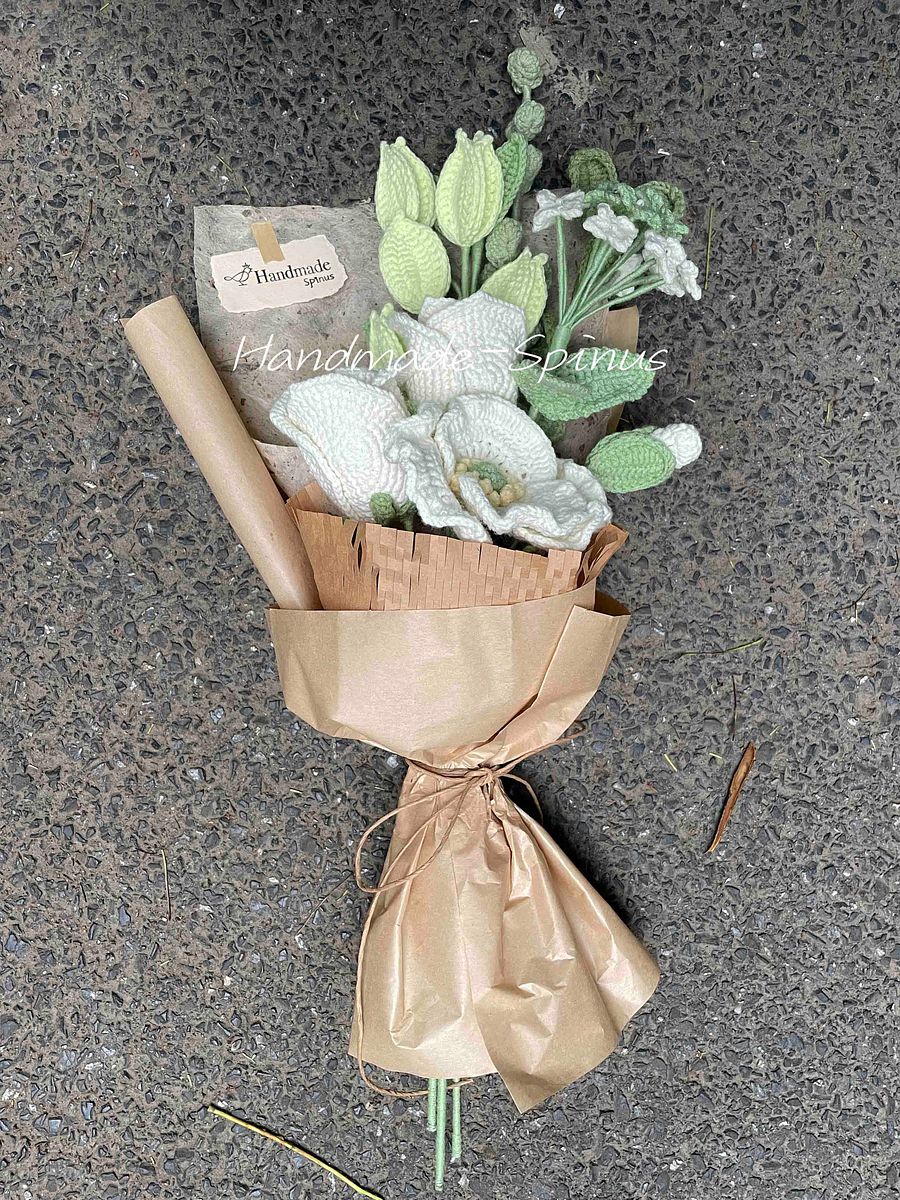 Yellow+Green - The Taste Of Early Summer Crochet Knit Bouquet product image (4)