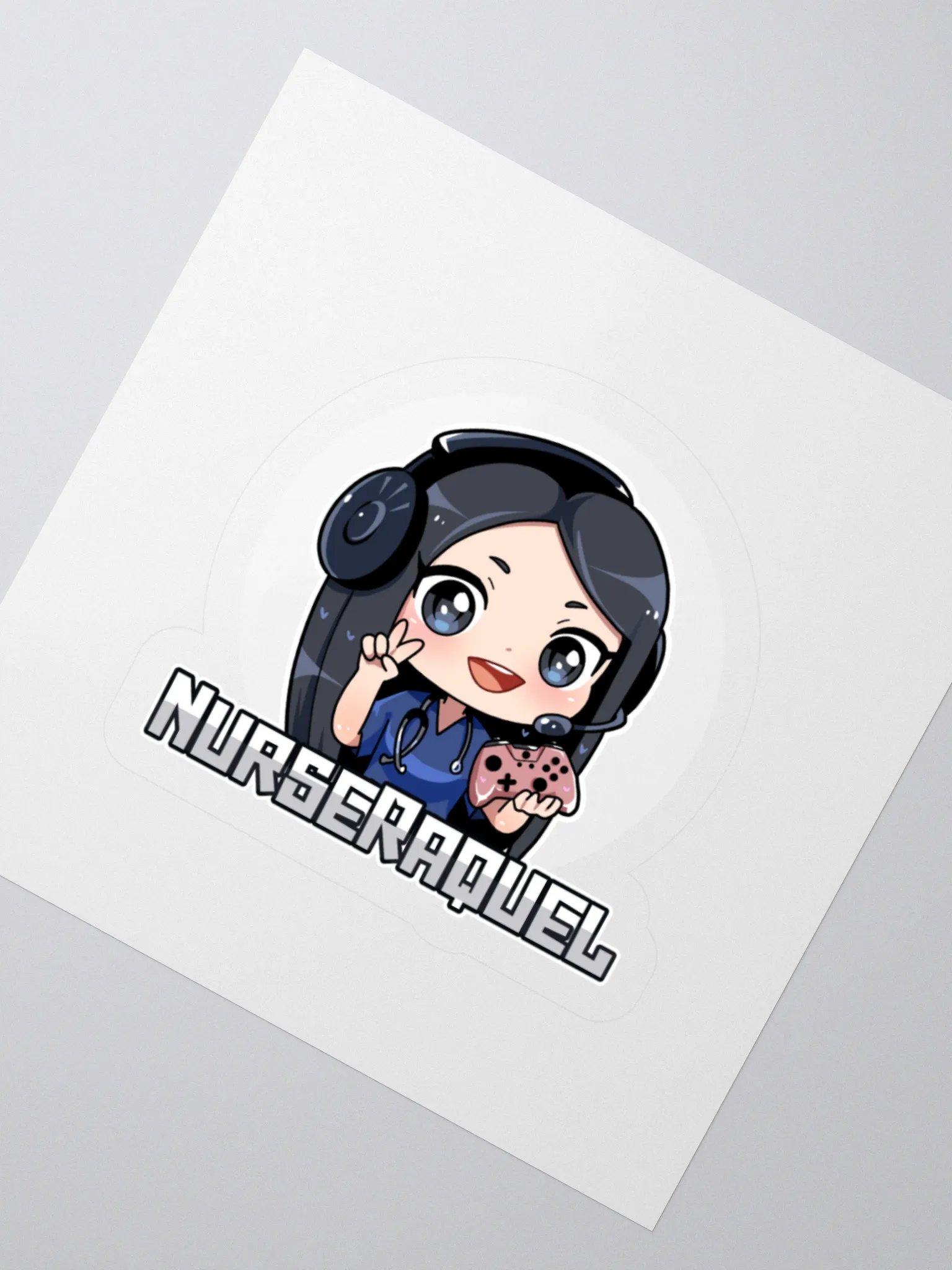 nurseraquel logo with words sticker product image (6)