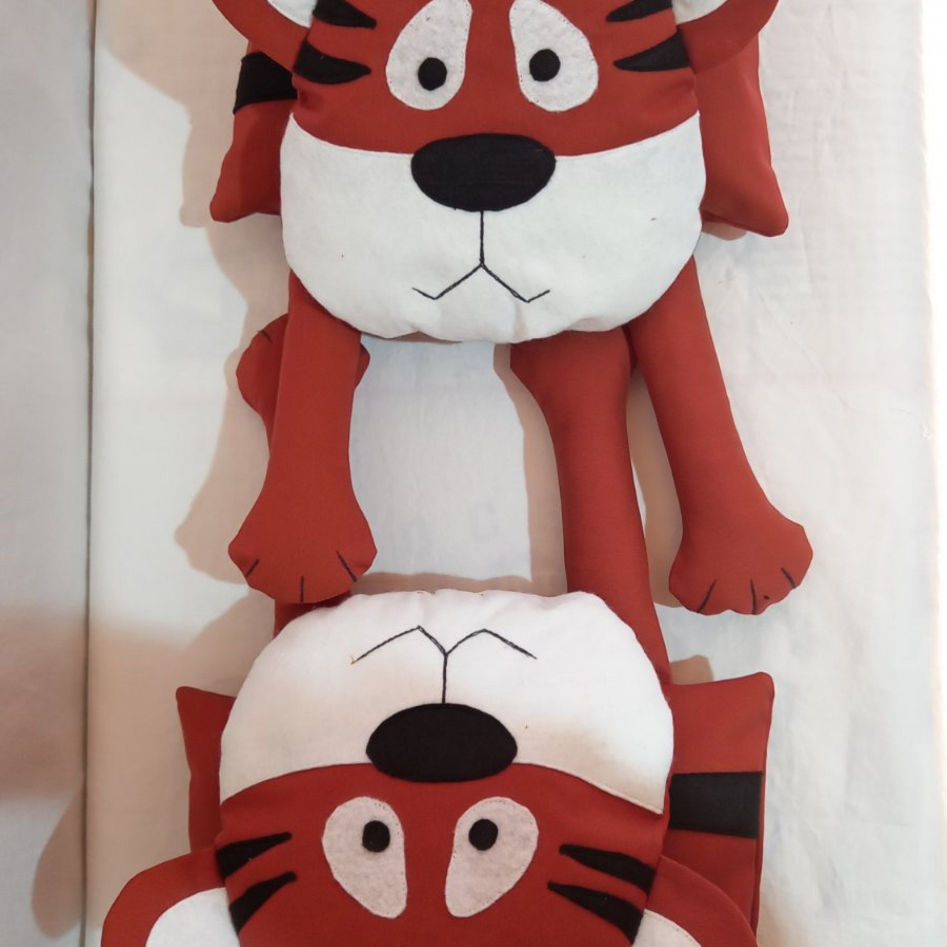 Stuffed Patchwork Tiger Pillow, Toddler Stuffed Plush Tiger Toy product image (5)