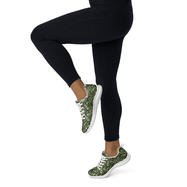 DARK GREEN CAMO PATTERN WOMEN'S ATHLETIC SHOES product image (2)