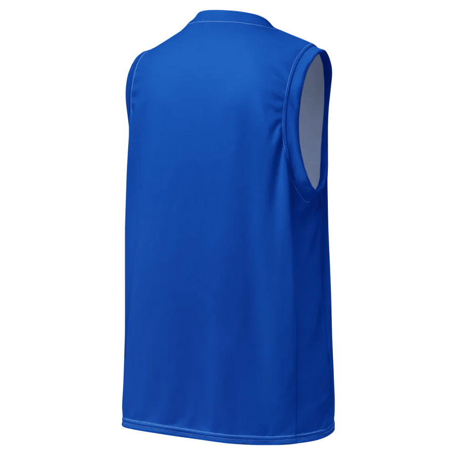 Plain Color Absolute Blue Basketball Jersey product image (3)