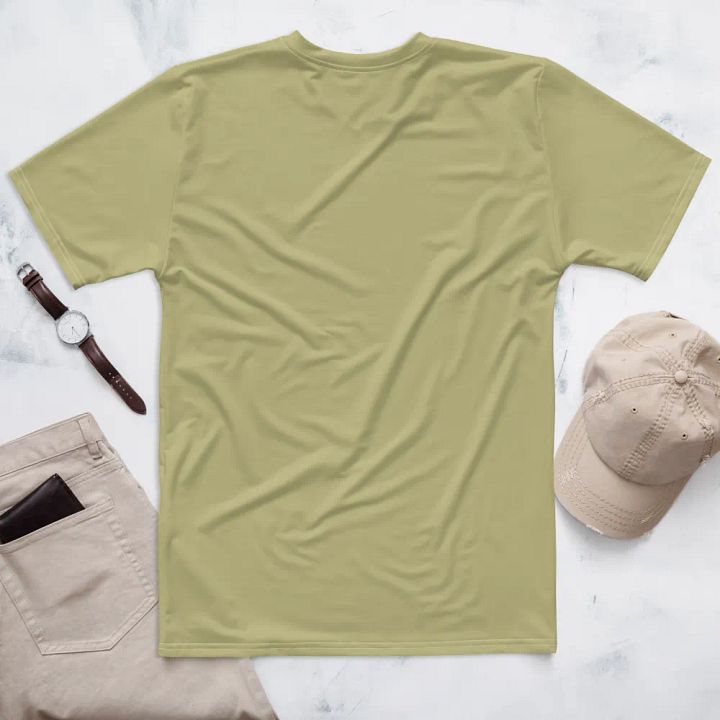 Plain Medium Yellow True Summer Men's Crewneck Polyester Heavyweight Premium T-Shirt by Treasure Pie product image (2)