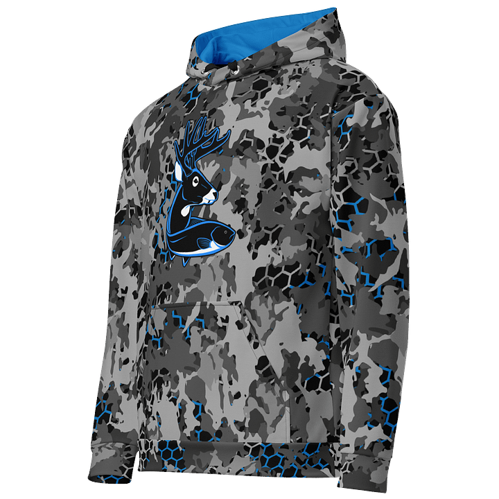 Blue Camo Honeycomb Hoodie product image (2)