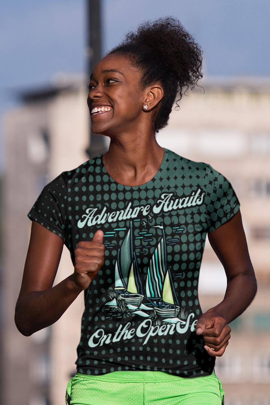 Adventure Awaits on the Open Sea All Over Print T-shirt product image (1)