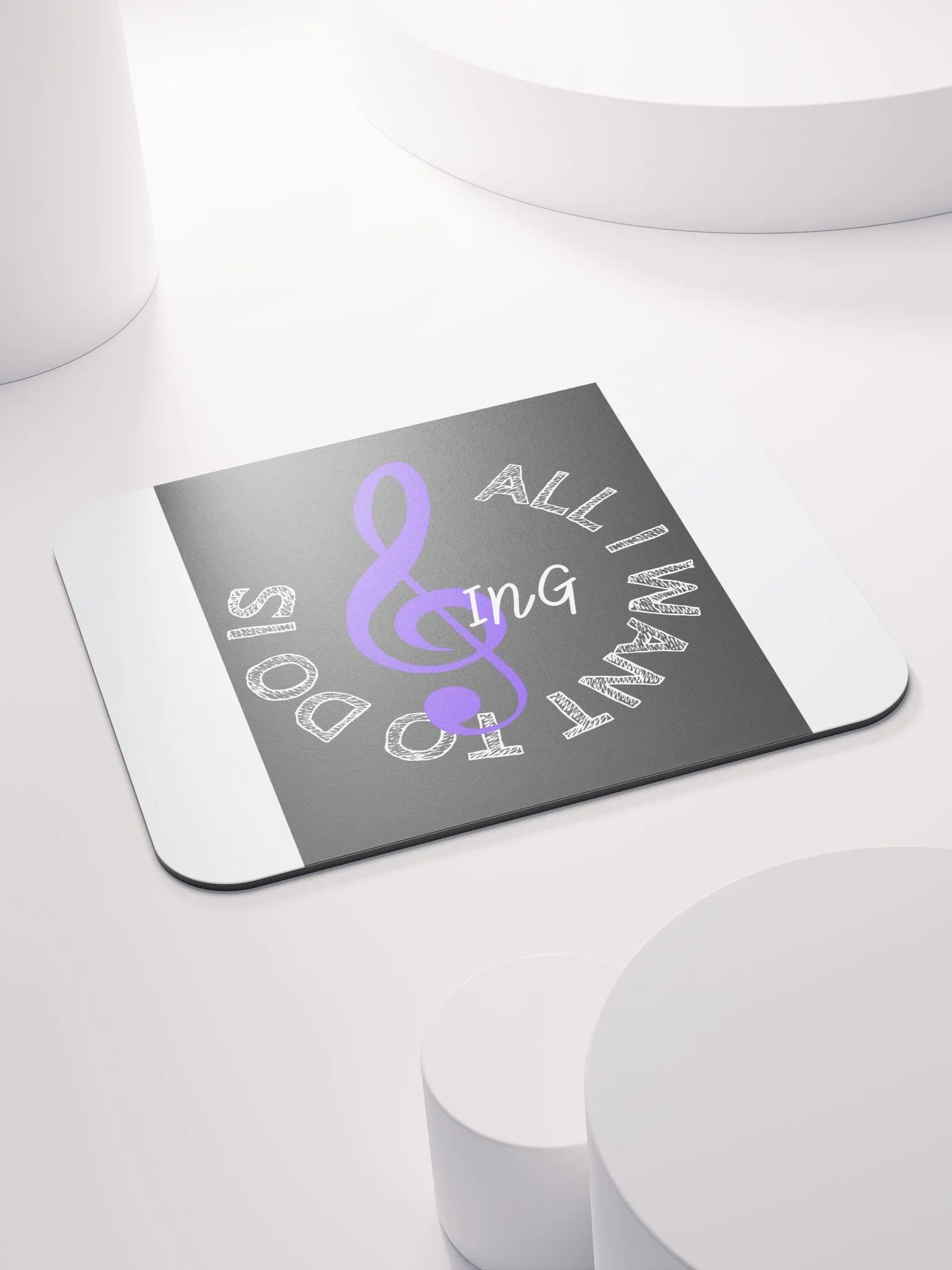Melodic Muse Mouse Pad – Music-Themed Desk Accessory with Treble Clef Design product image (5)