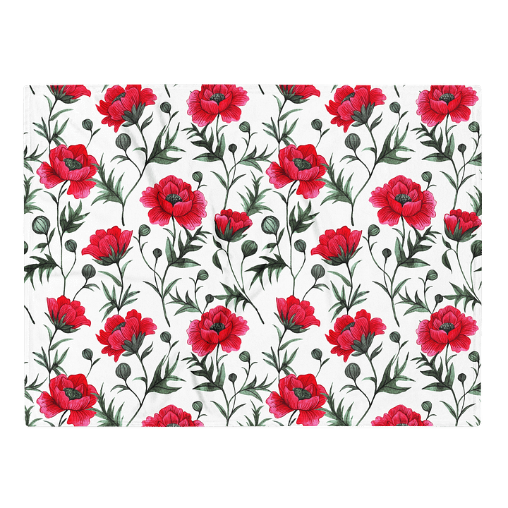 Elegant Vintage Floral Throw Blanket for Home Decor product image (2)