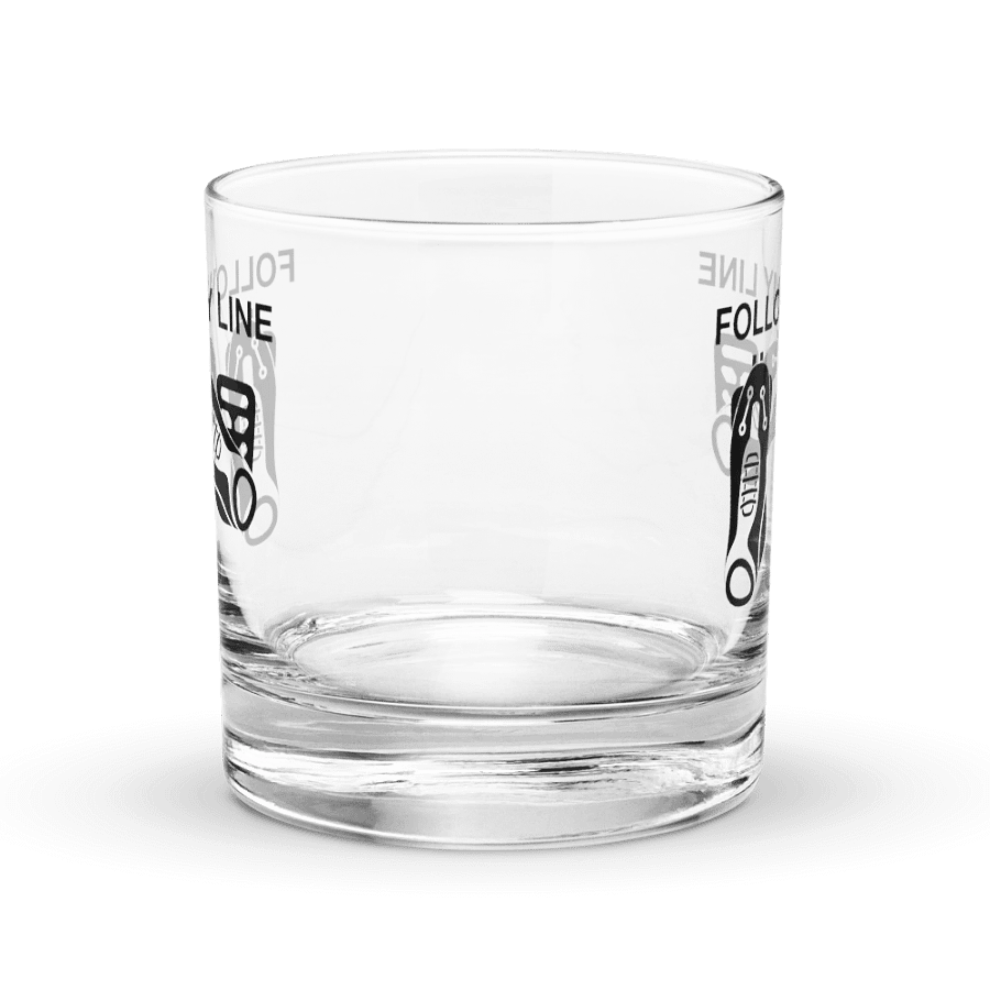 Follow My Line Logo Rocks Glass product image (4)