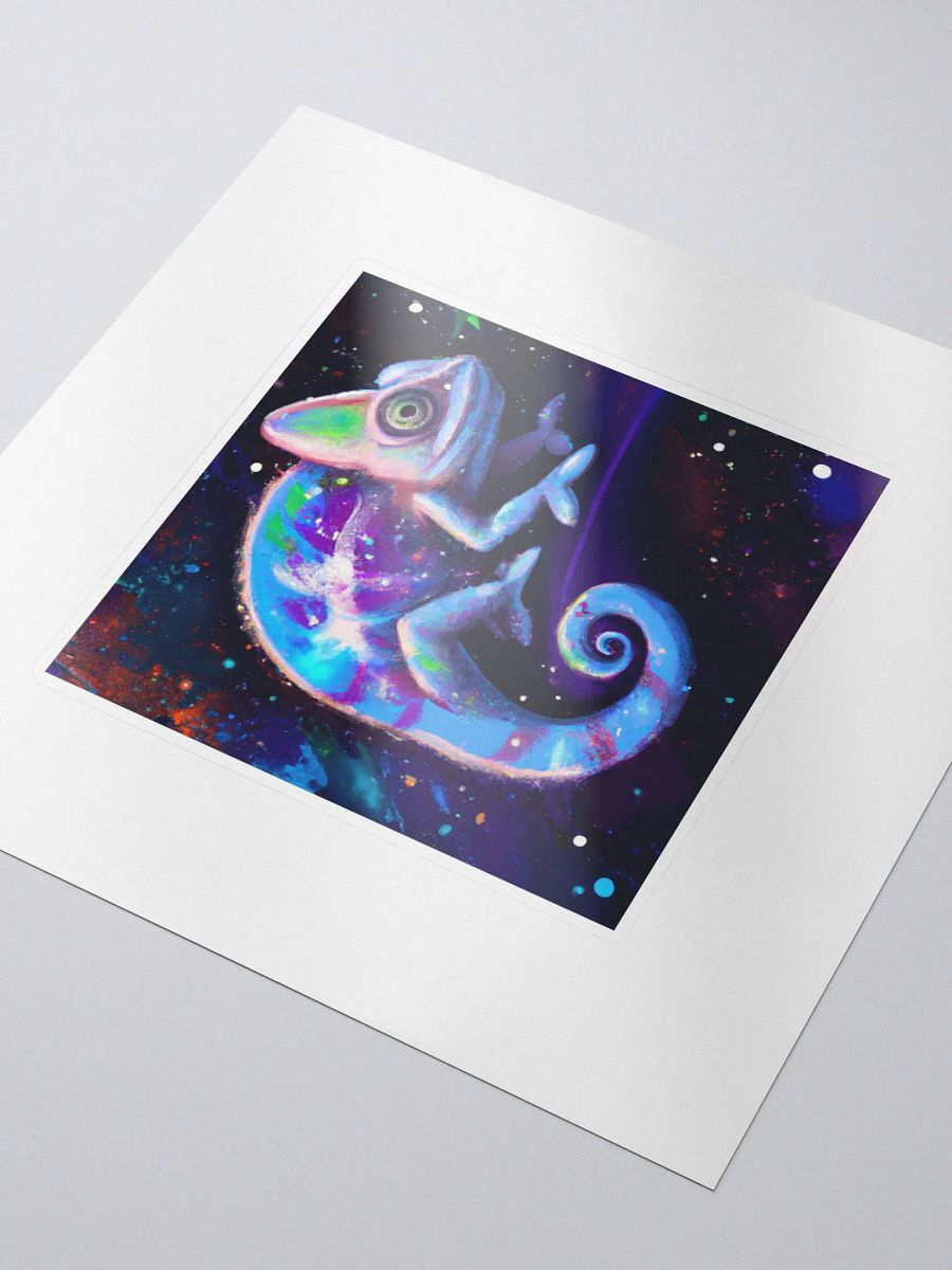 Cute Galactic Chameleon Alpha Sticker product image (3)