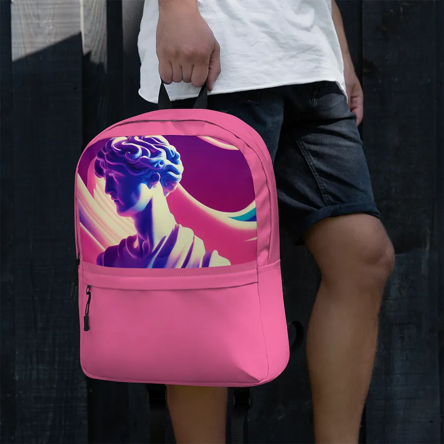 Greek God retrowave City Pop Pink Backpack product image (5)