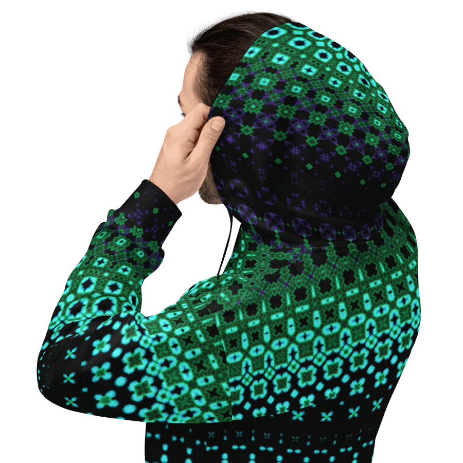 Abstract Green Modern Pattern Unisex All Over Print Hoodie product image (5)