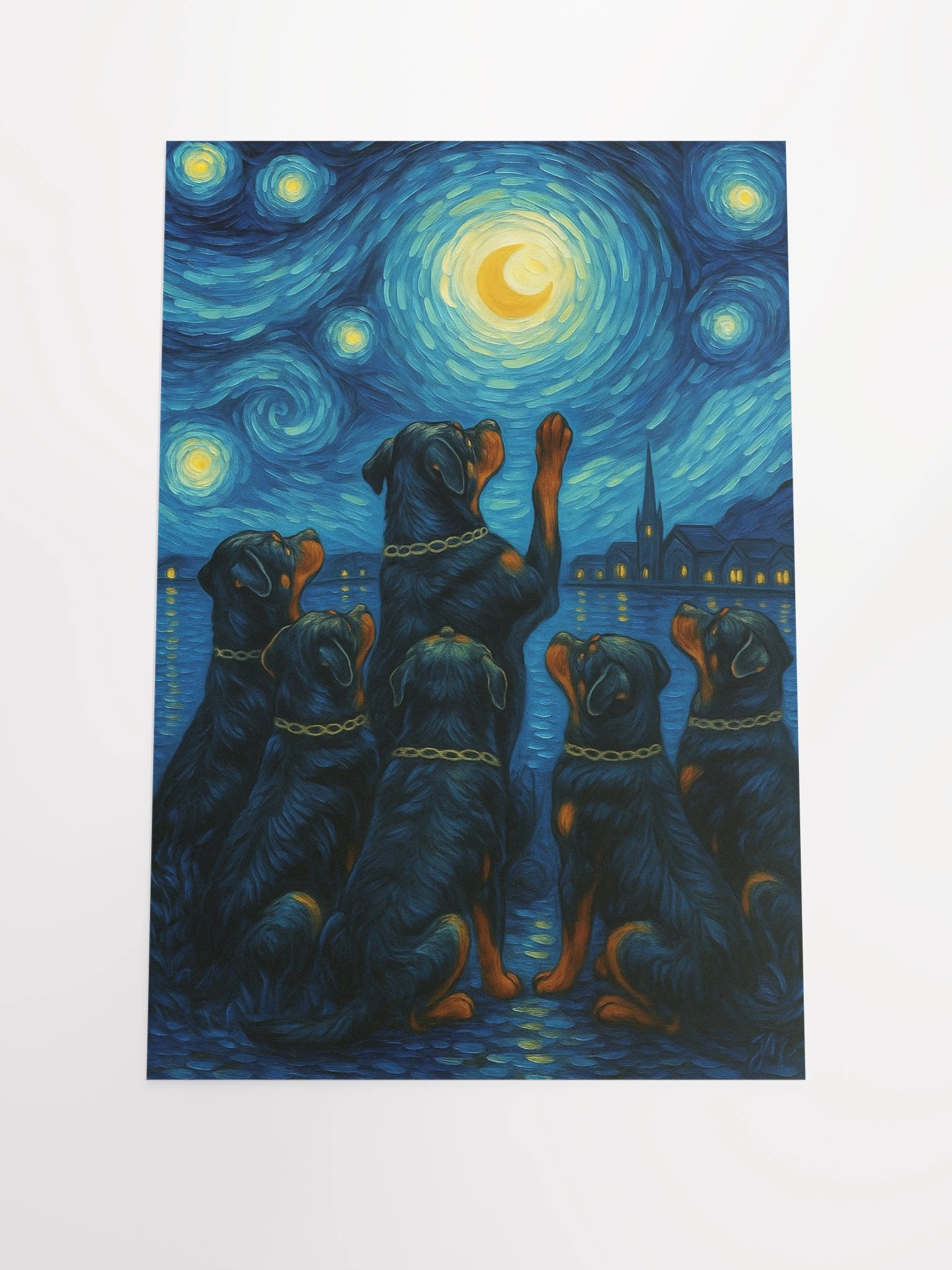 Starry Night Rottweiler Poster product image (1)