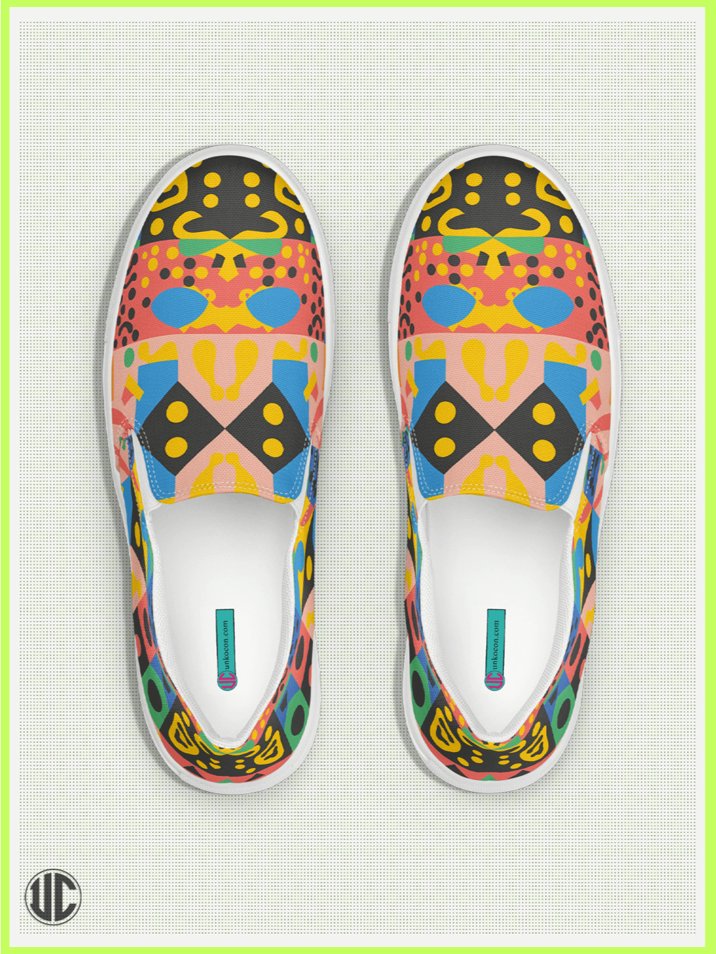 UnkoCon – Vivid Memphis Style Women’s Slip-On Shoes product image (1)