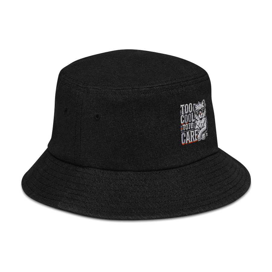 Cool Cat Attitude Denim Bucket Hat product image (5)