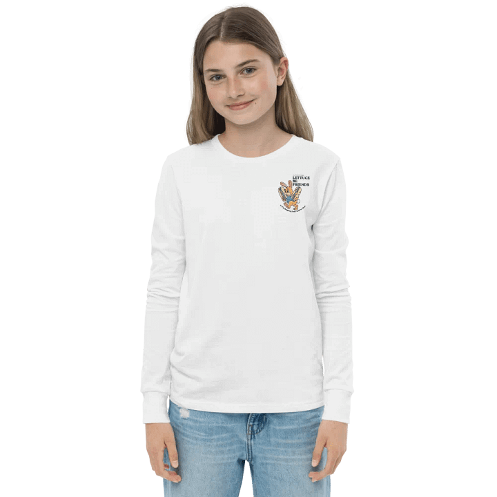Lettuce Be Friends Cartoon Rabbit Long Sleeve Tee product image (1)