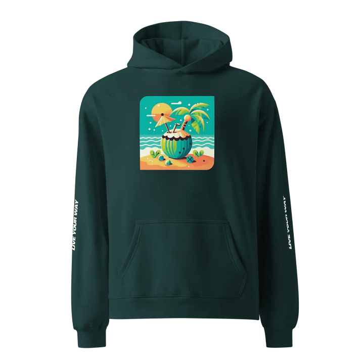 AS Colour Unisex Premium Oversized Hoodie | AI Design enjoy the coconut on the beach product image (1)
